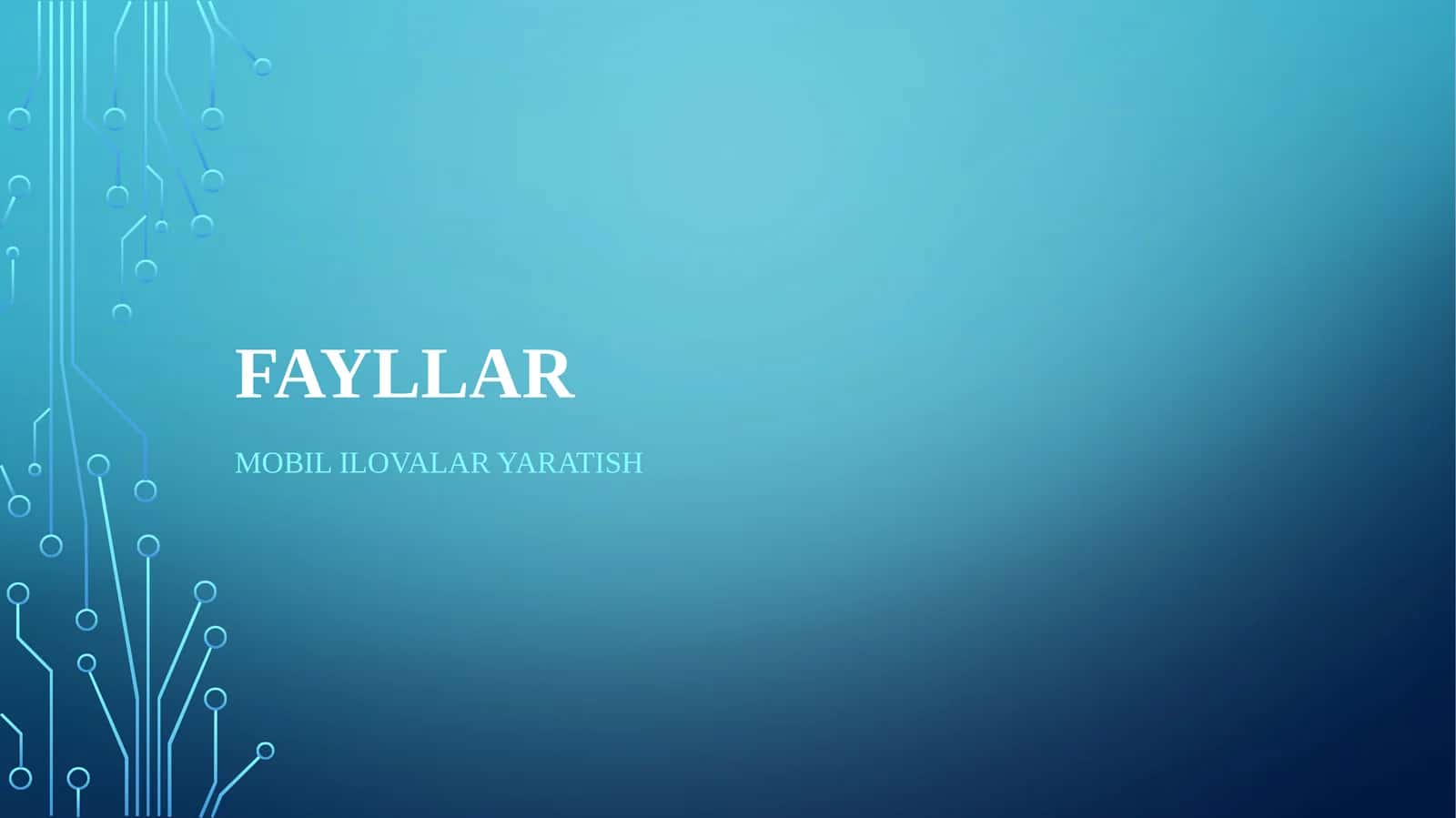 Android platformasida fayllarni o'qish, o'chirish va joylashtirish usullari 1
