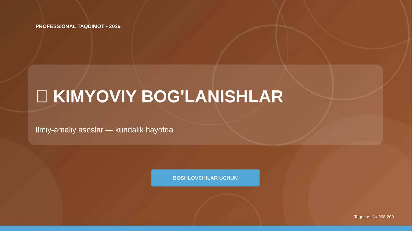 Kimyoviy bog'lanishlar: ilmiy-amaliy asoslar 1