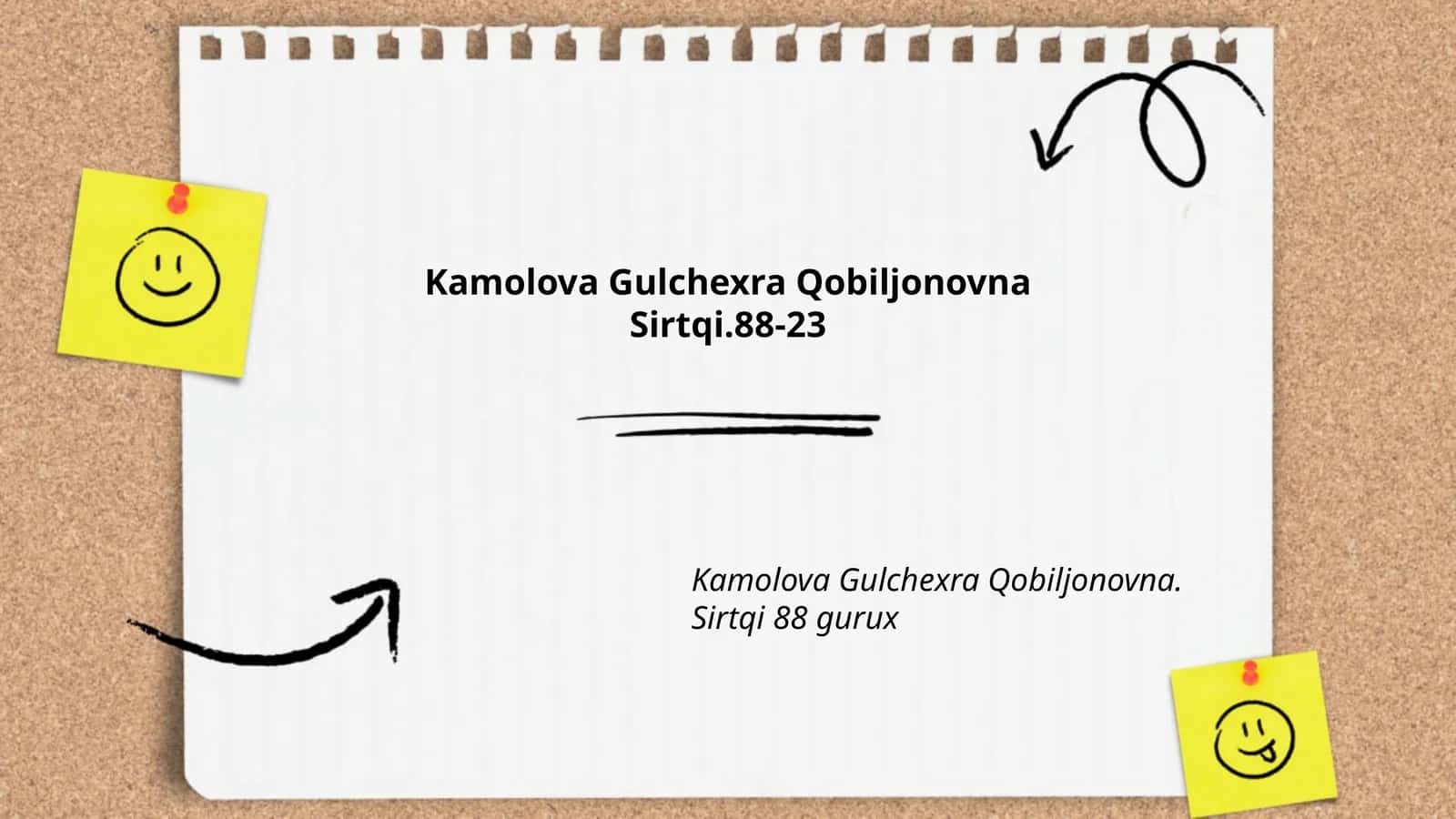 Kamolova Gulchexra Qobiljonovna 1