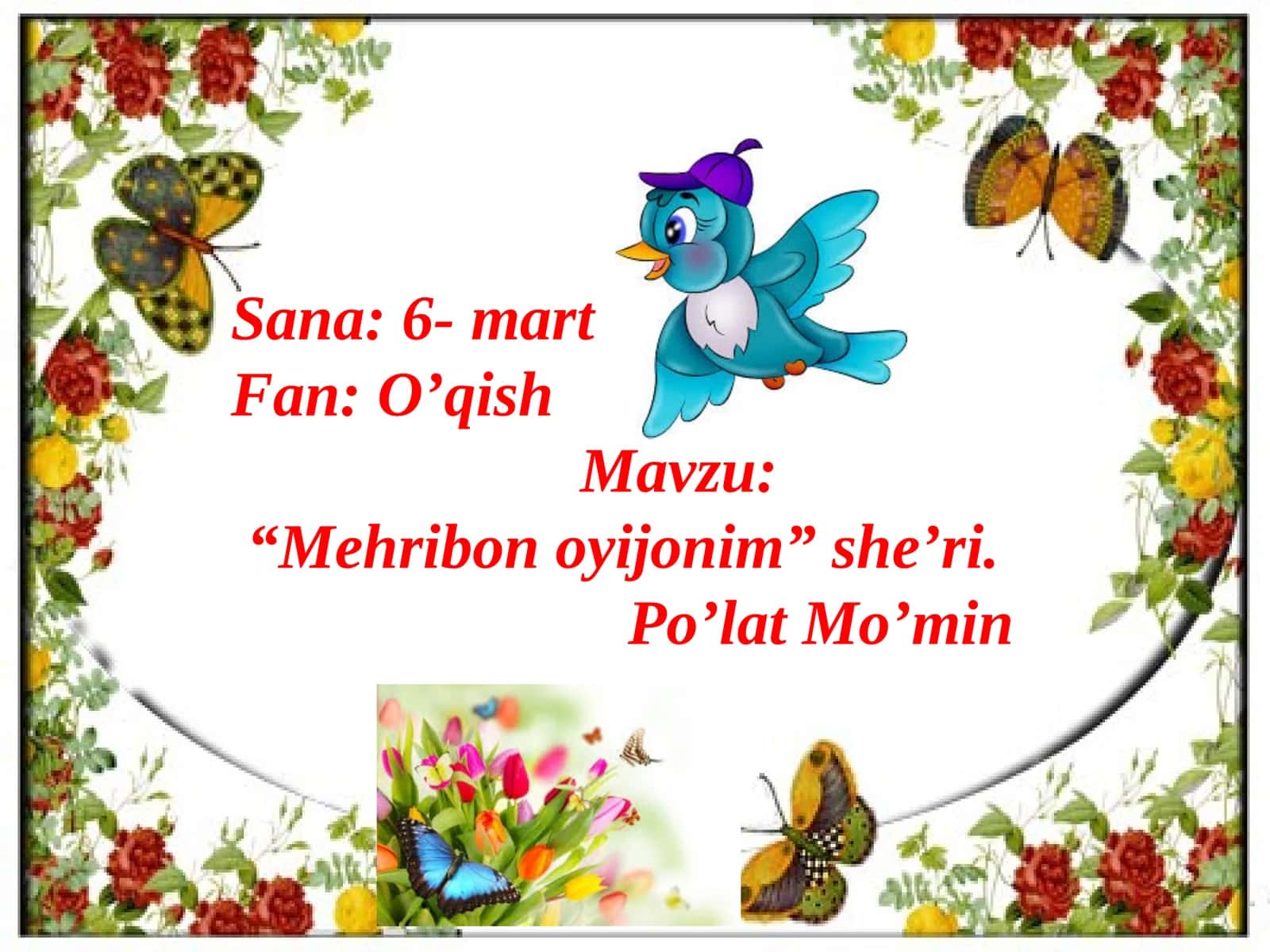 “Mehribonoyijonim” she’ri 1