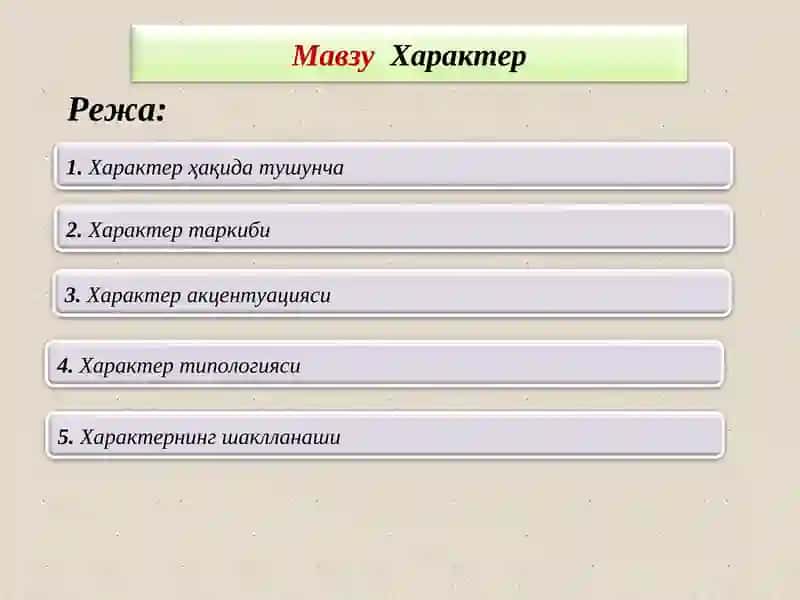 Характер