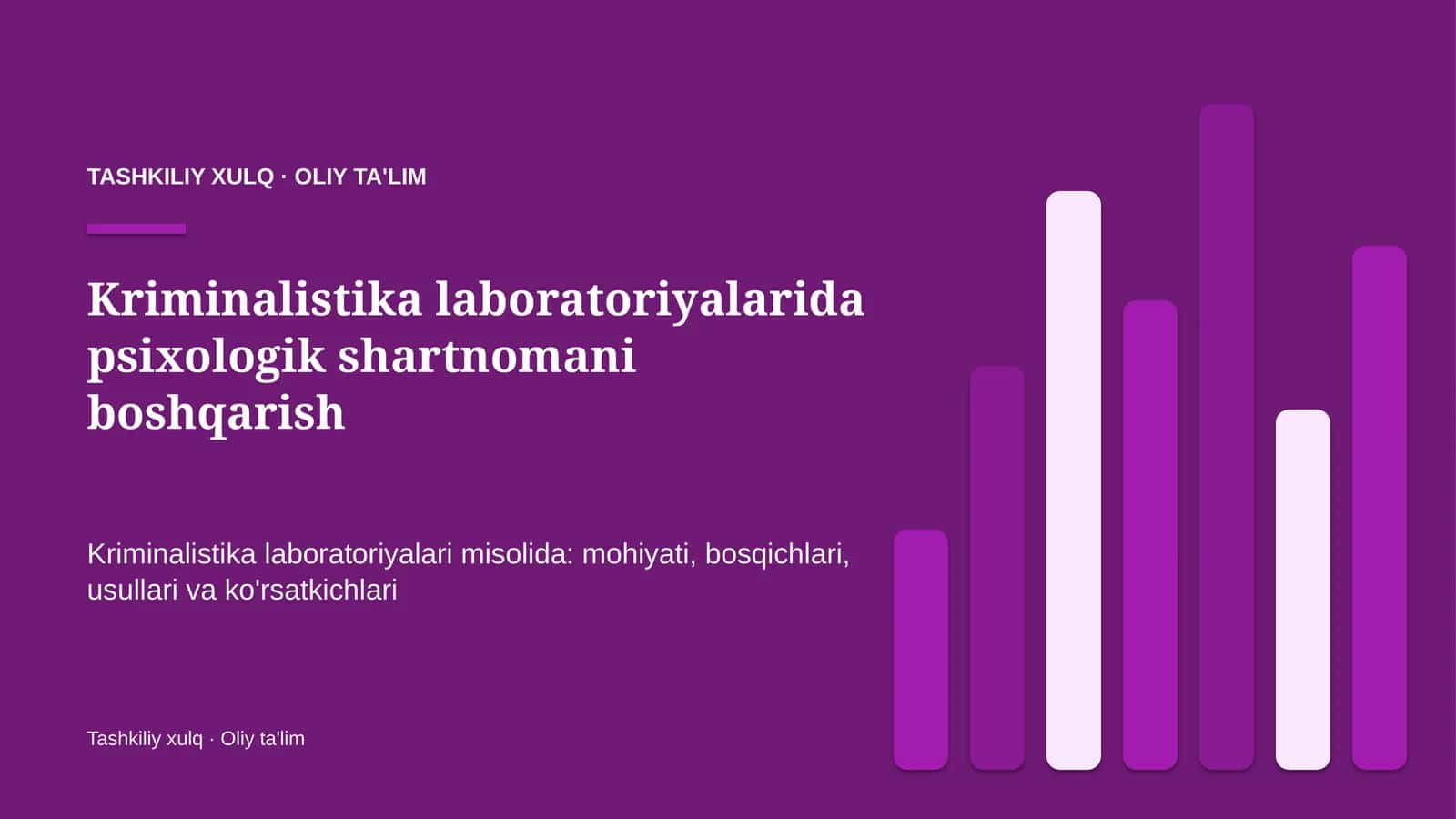 Kriminalistika laboratoriyalarida psixologik shartnomani boshqarish 1
