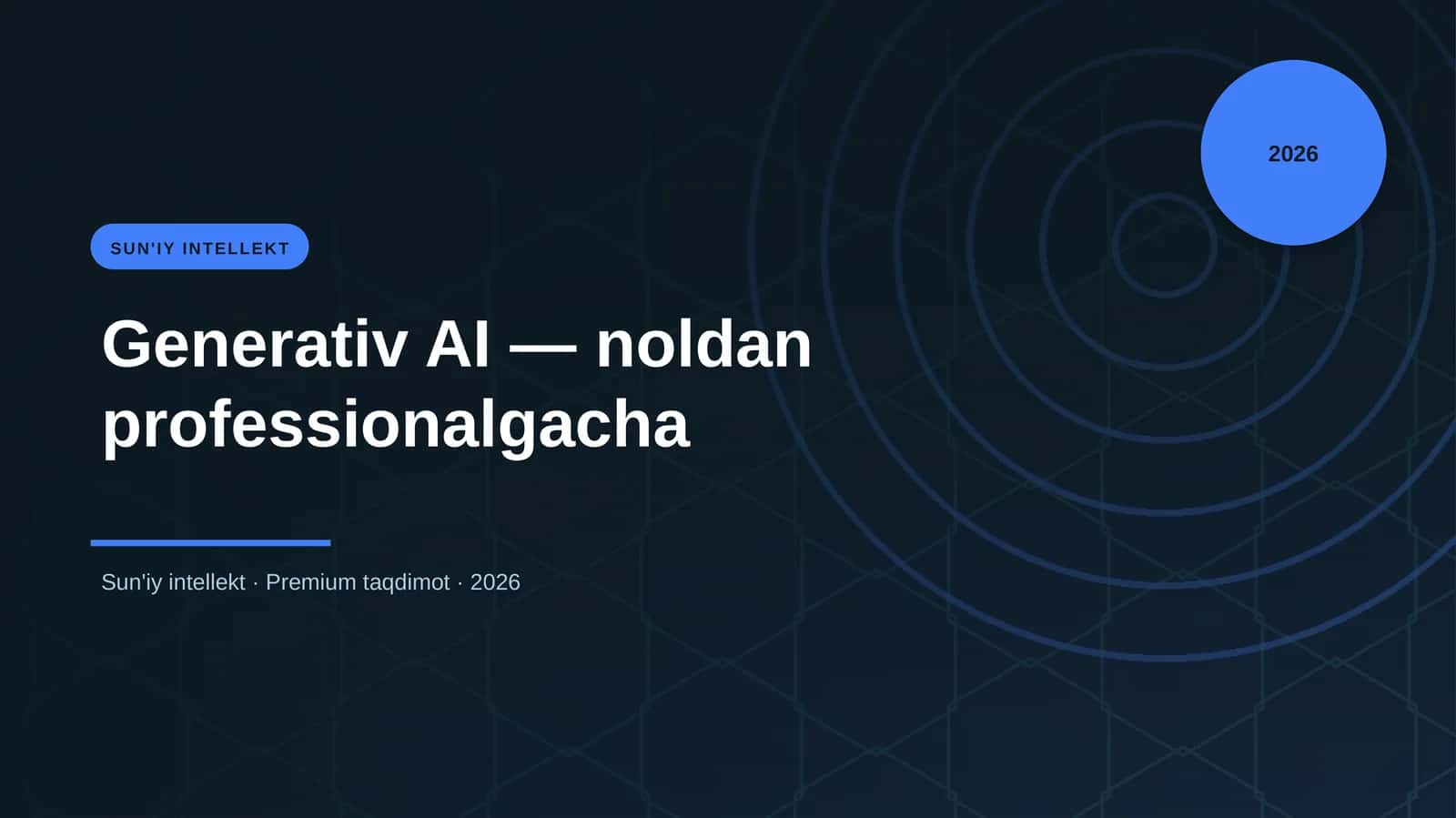 Generativ AI — noldan professionalgacha 1