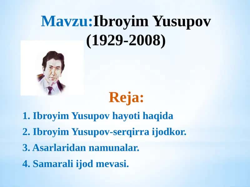 Ibroyim Yusupov (1929-2008) 1