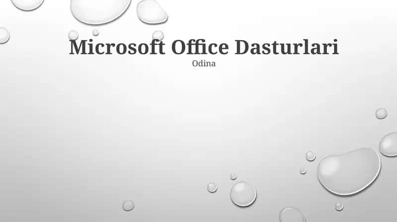 Microsoft Office Dasturlari 1