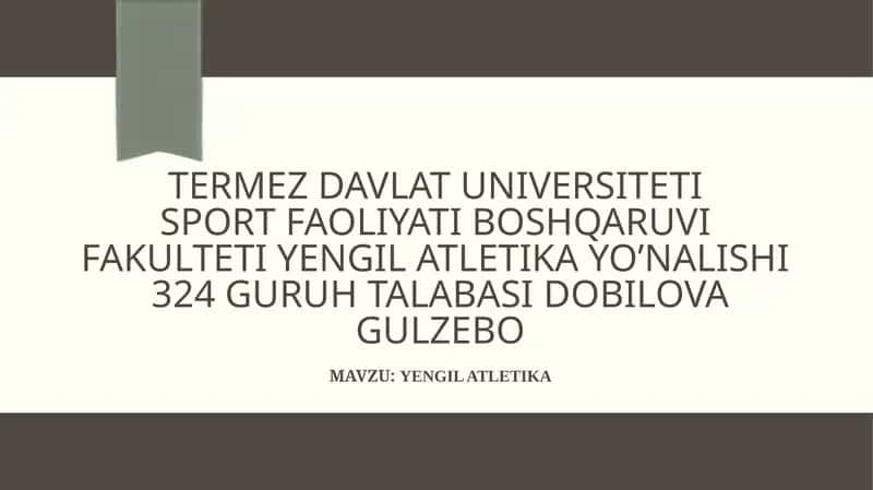 YENGIL ATLETIKA 1