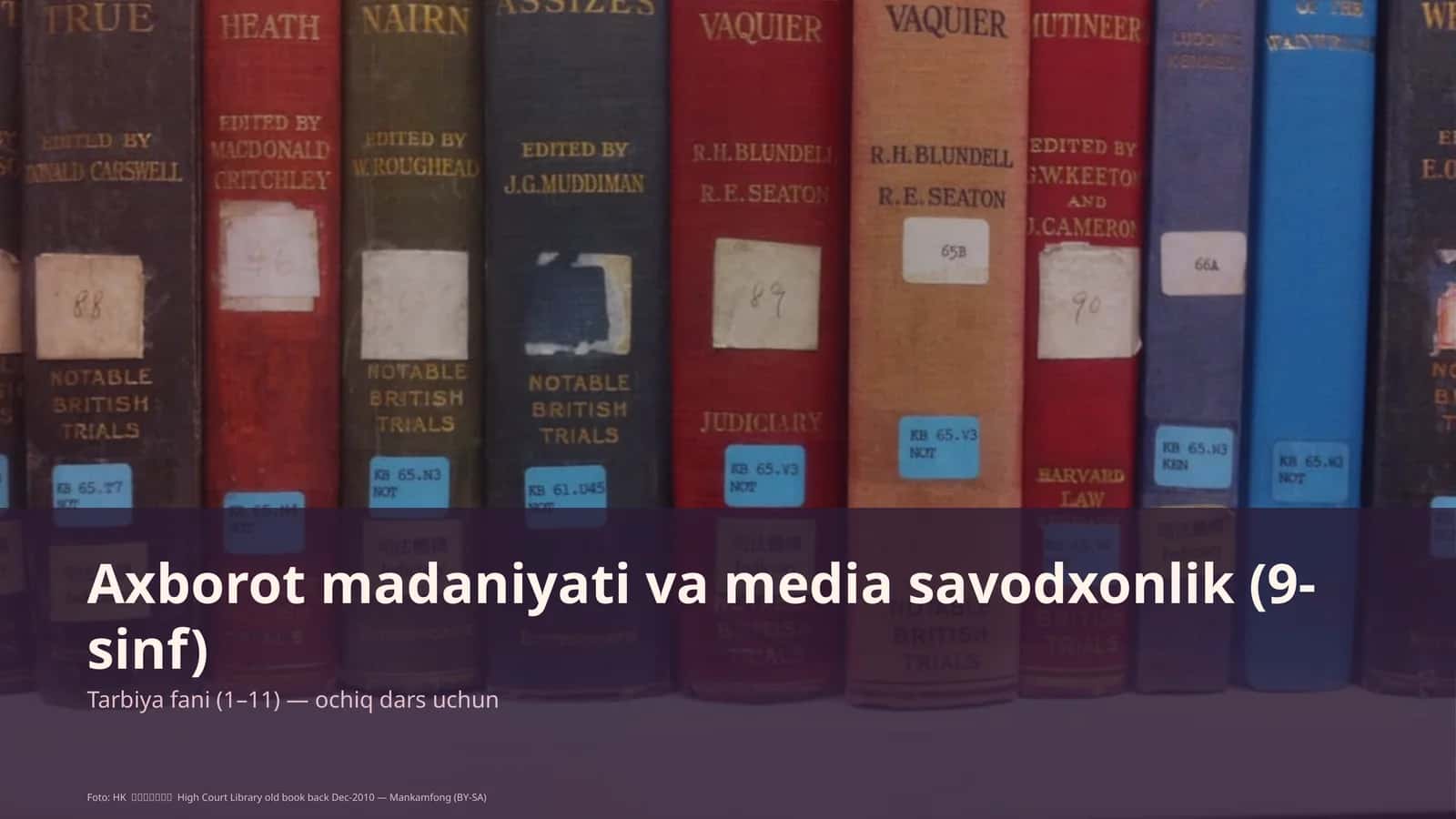 Axborot madaniyati va media savodxonlik (9-sinf) 1