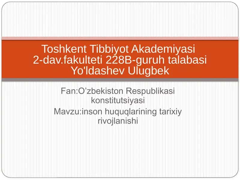 O'zbekiston Respublikasi Konstitutsiyasi 1