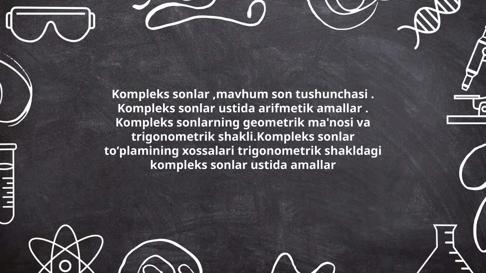 Kompleks sonlar 1