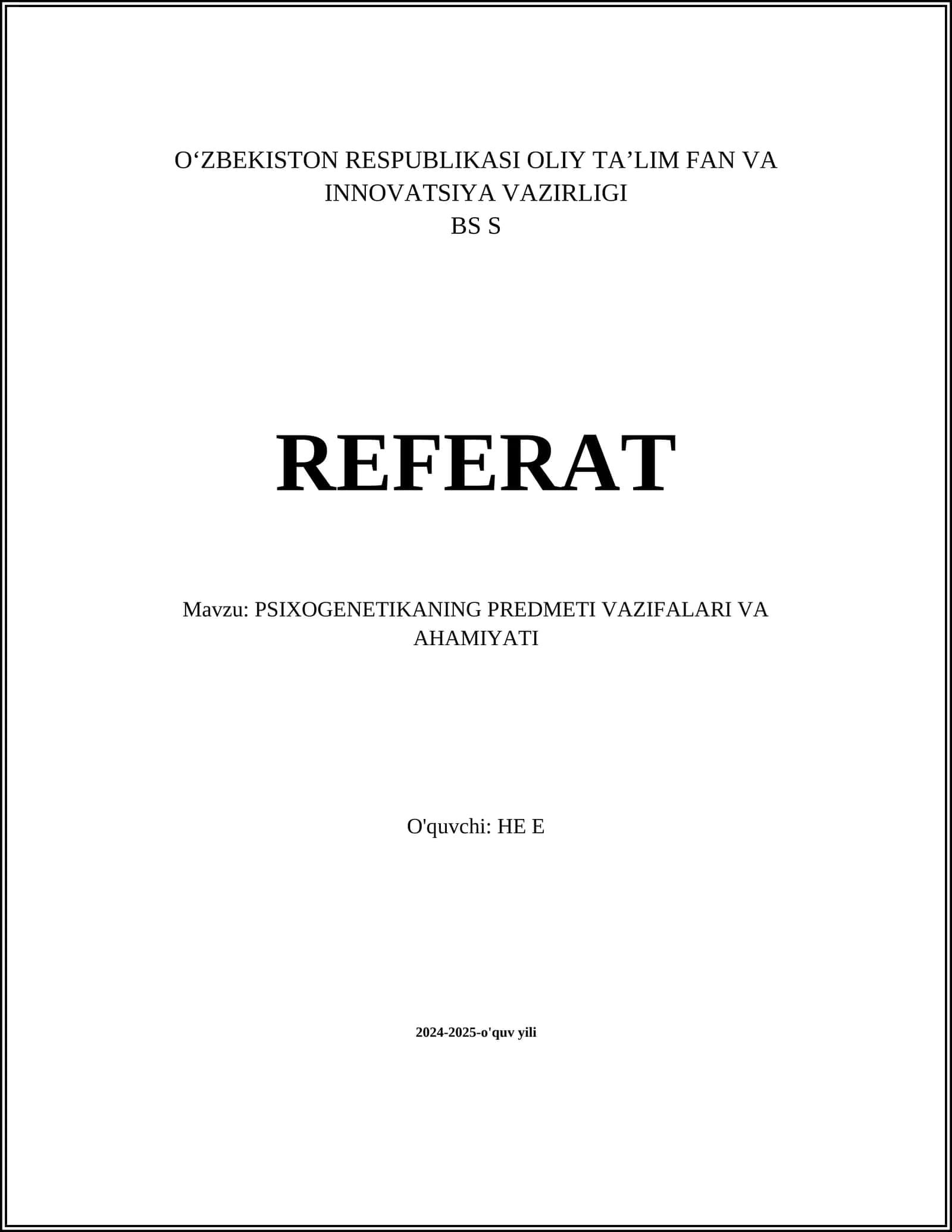 PSIXOGENETIKA 1