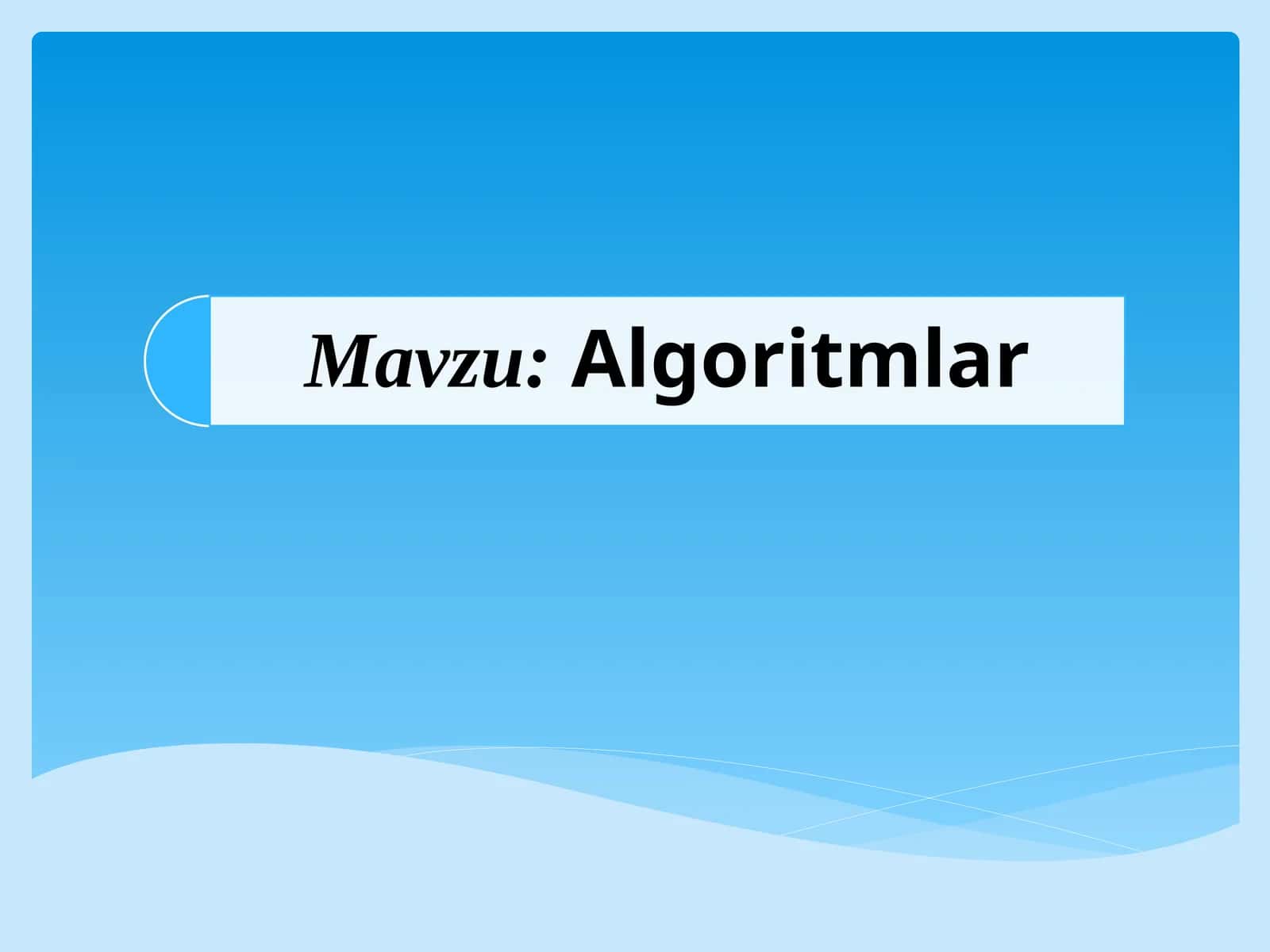 Algoritm 1