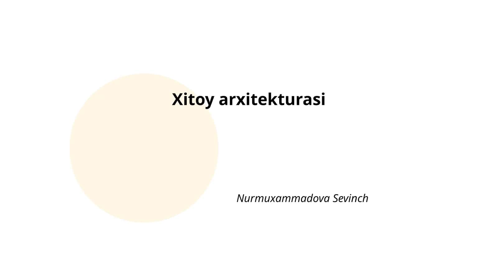 Xitoy arxitekturasi 1