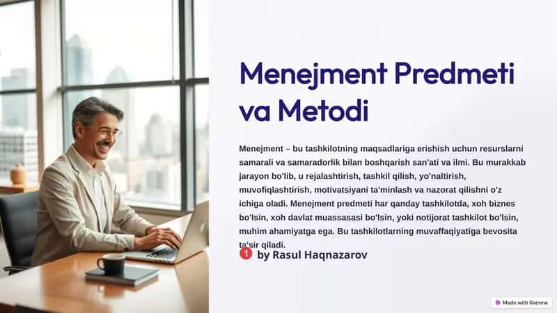 Menejment Predmeti va Metodi 1