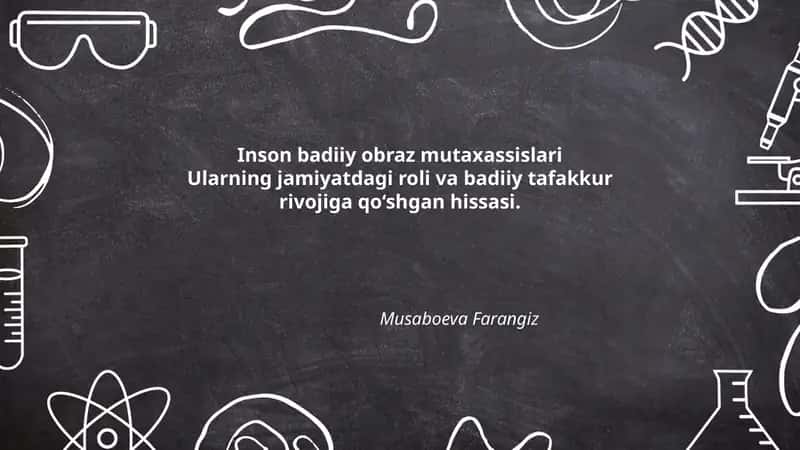 Inson badiiy obraz mutaxassislari 1