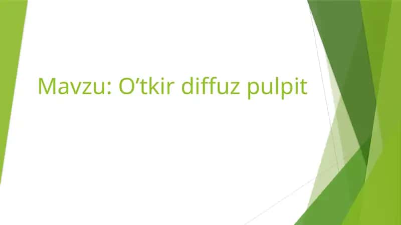 O'tkir diffuz pulpit