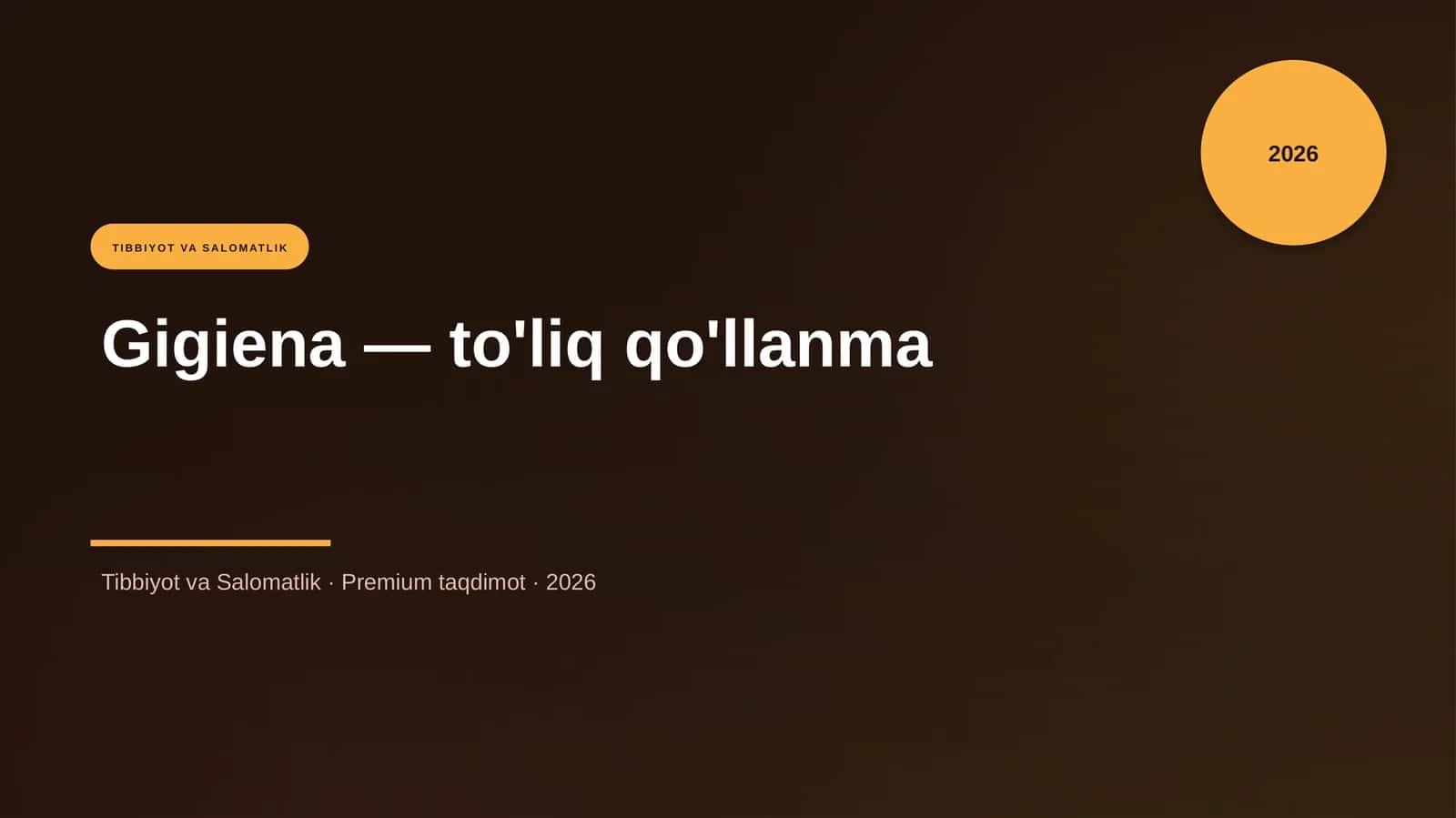 Gigiena — to'liq qo'llanma 1