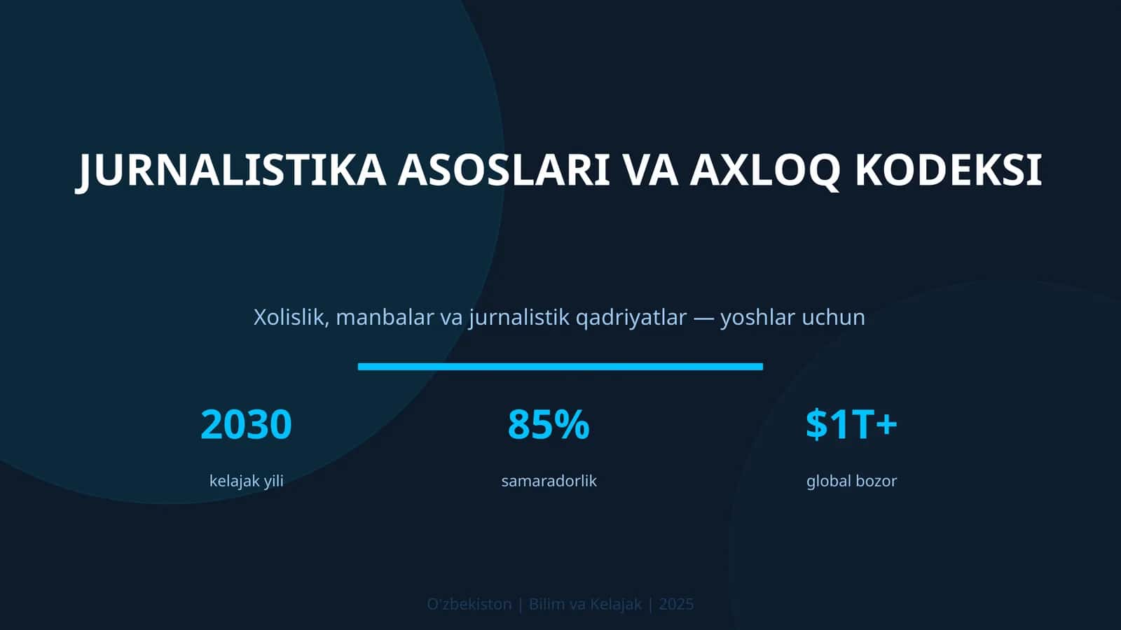 JURNALISTIKA ASOSLARI VA AXLOQ KODEKSI 1