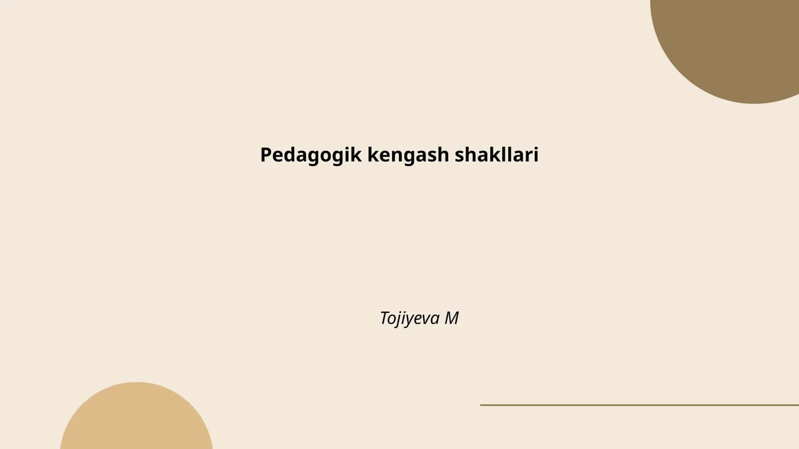 Pedagogik kengash shakllari 1