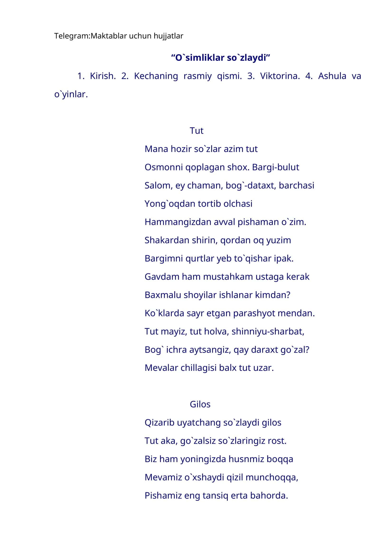 O'simliklar so'zlaydi 1