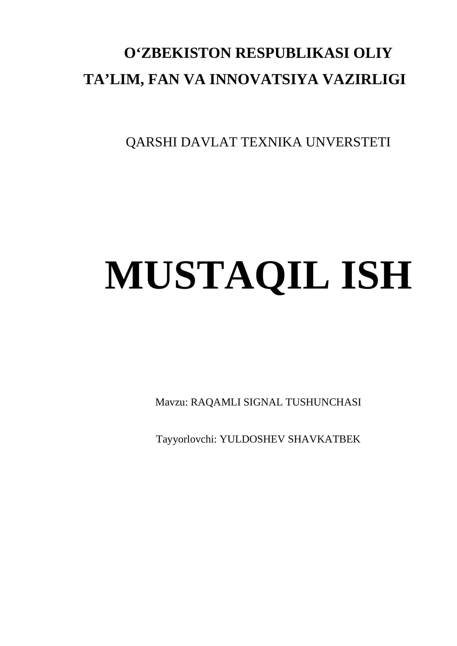 RAQAMLI SIGNAL TUSHUNCHASI 1