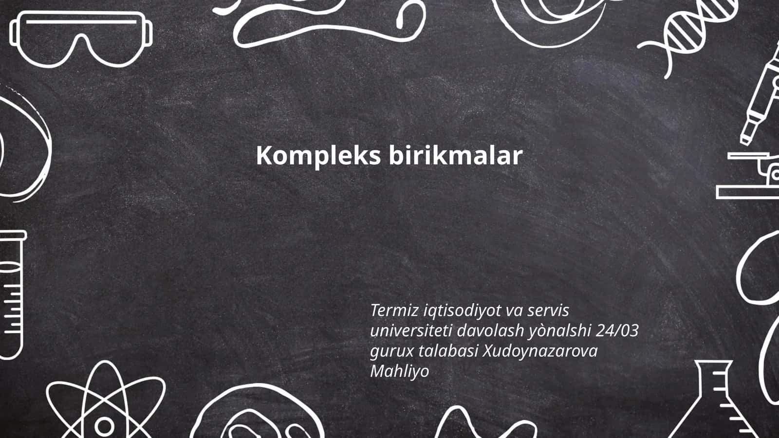 Kompleks birikmalar 1