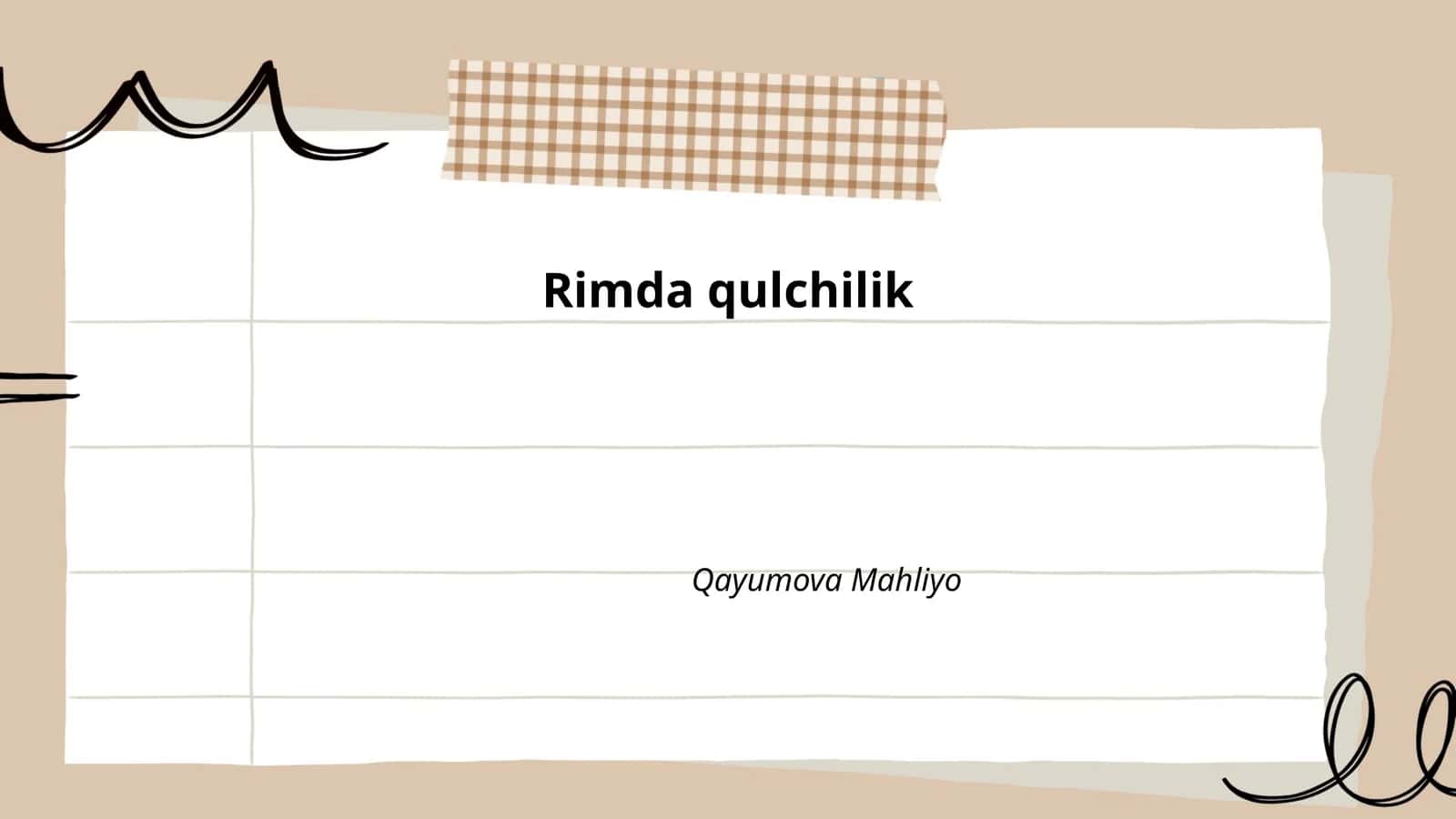 Rimda qulchilik 1