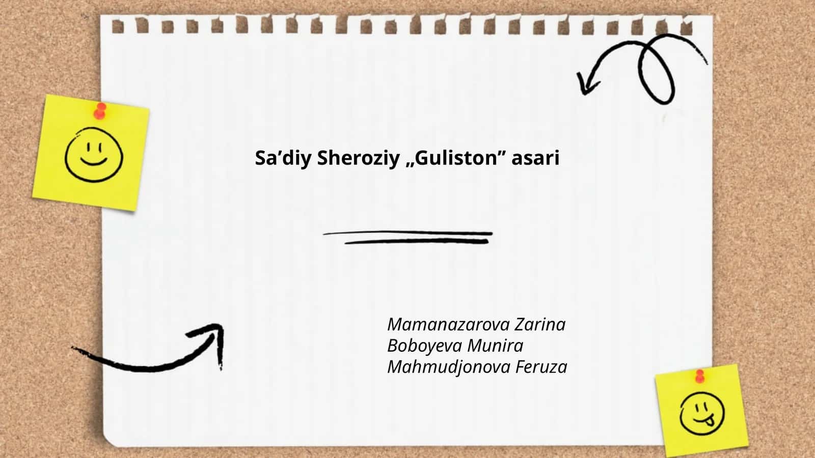 Saʼdiy Sheroziy „Gulistonʼʼ asari 1