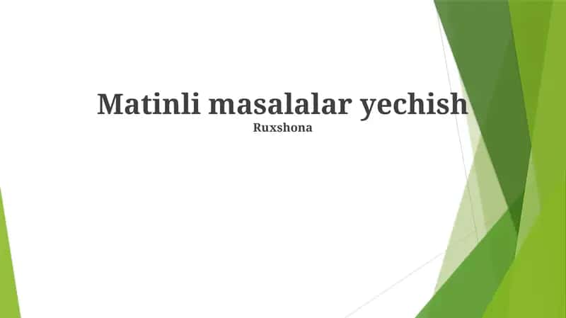 Yechimni tadqiq qilish 1
