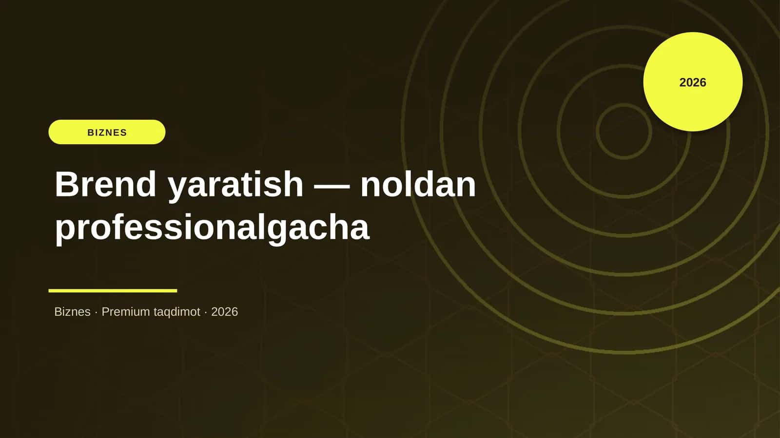 Brend yaratish — noldan professionalgacha 1