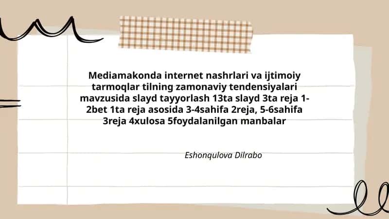 Zamonaviy tendensiyalar 1