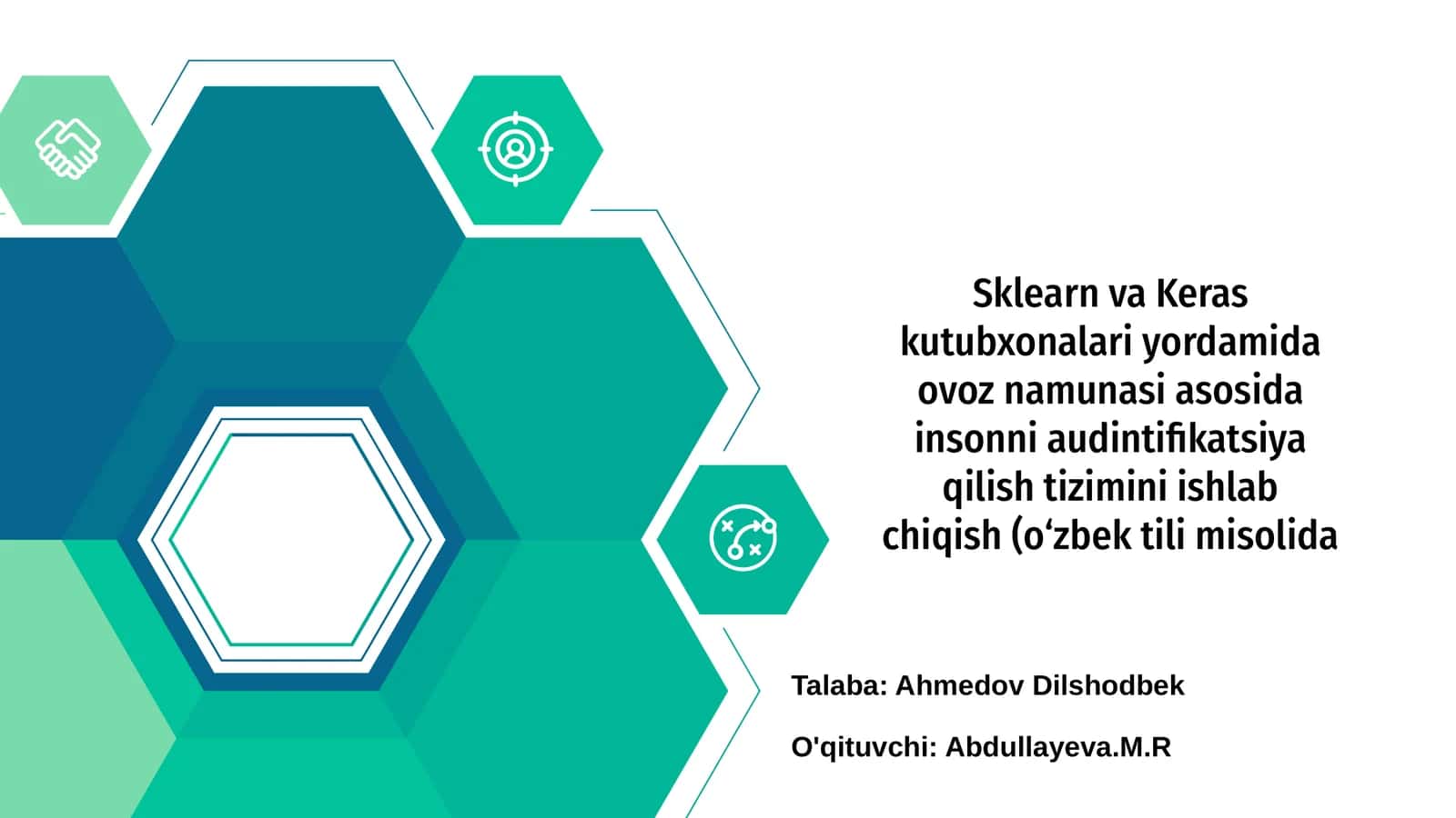 Ovoz asosida insonni audintifikatsiya qilish tizimi 1