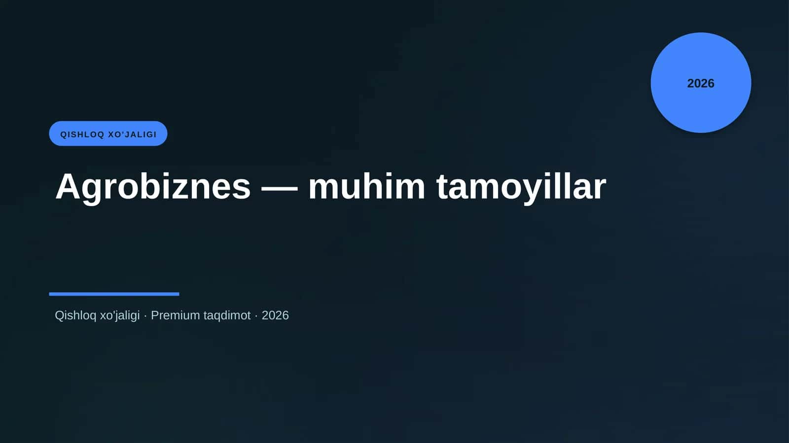 Agrobiznes — muhim tamoyillar 1