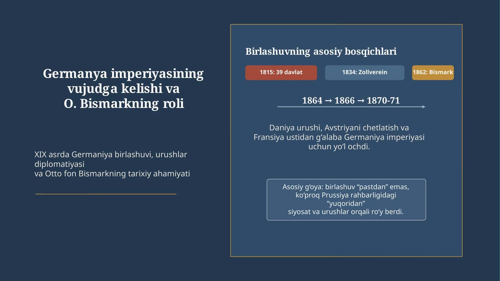 Germanya imperiyasining vujudga kelishi 1