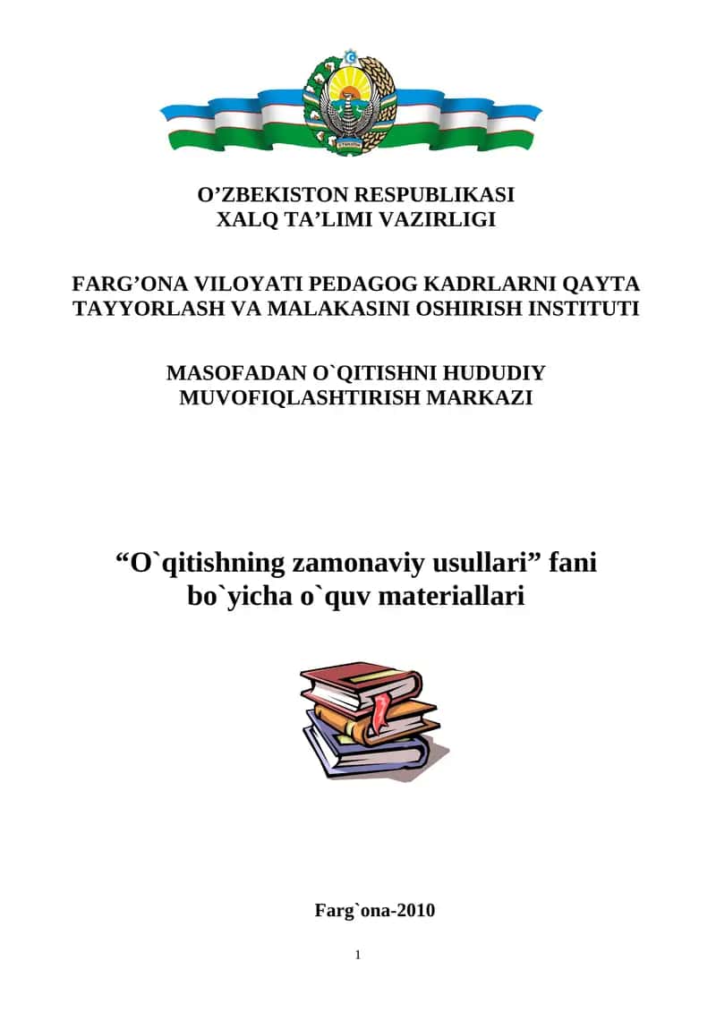 O`qitishning zamonaviy usullari 1
