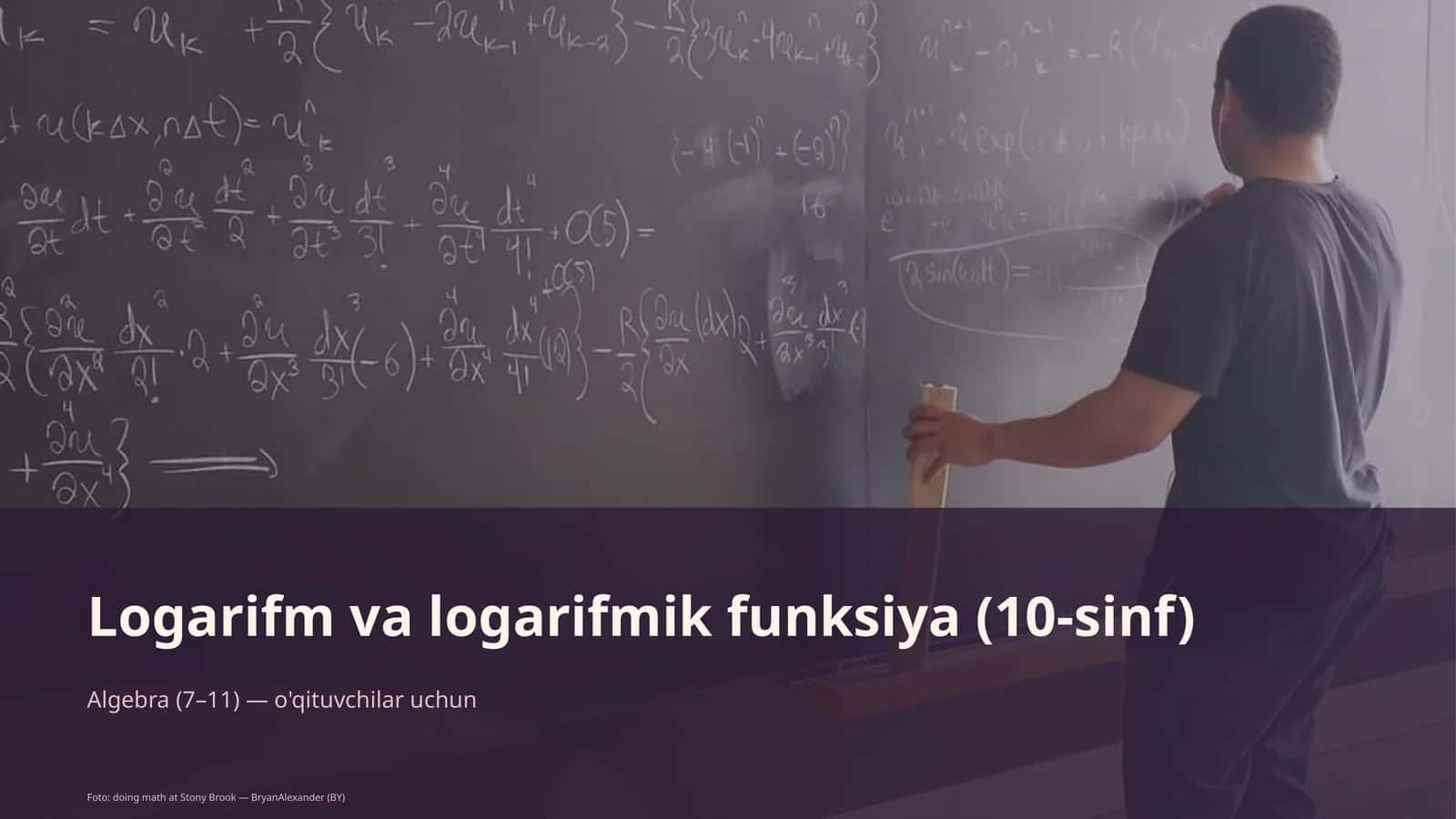 Logarifm va logarifmik funksiya (10-sinf) 1