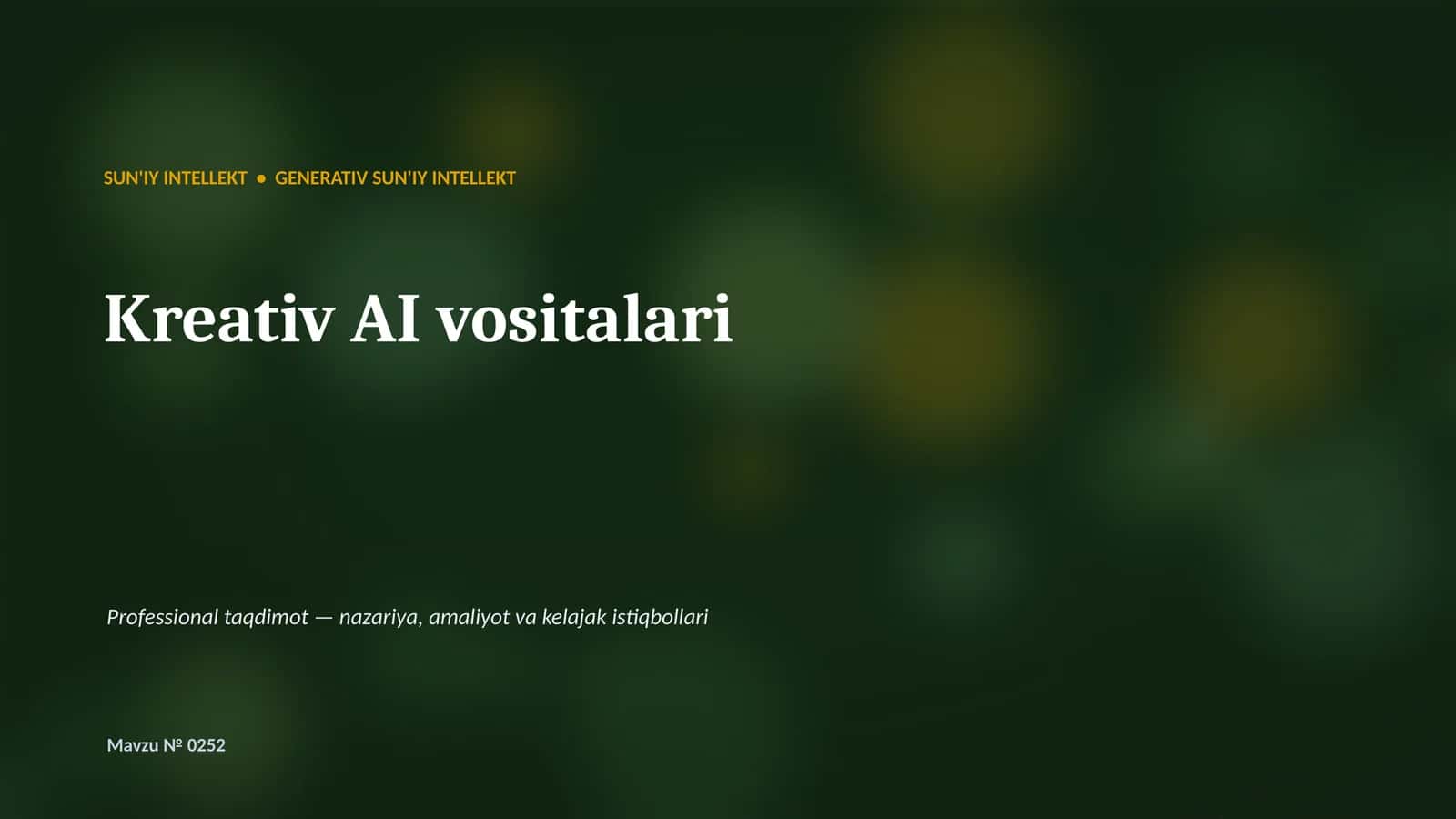 Generativ AI 1