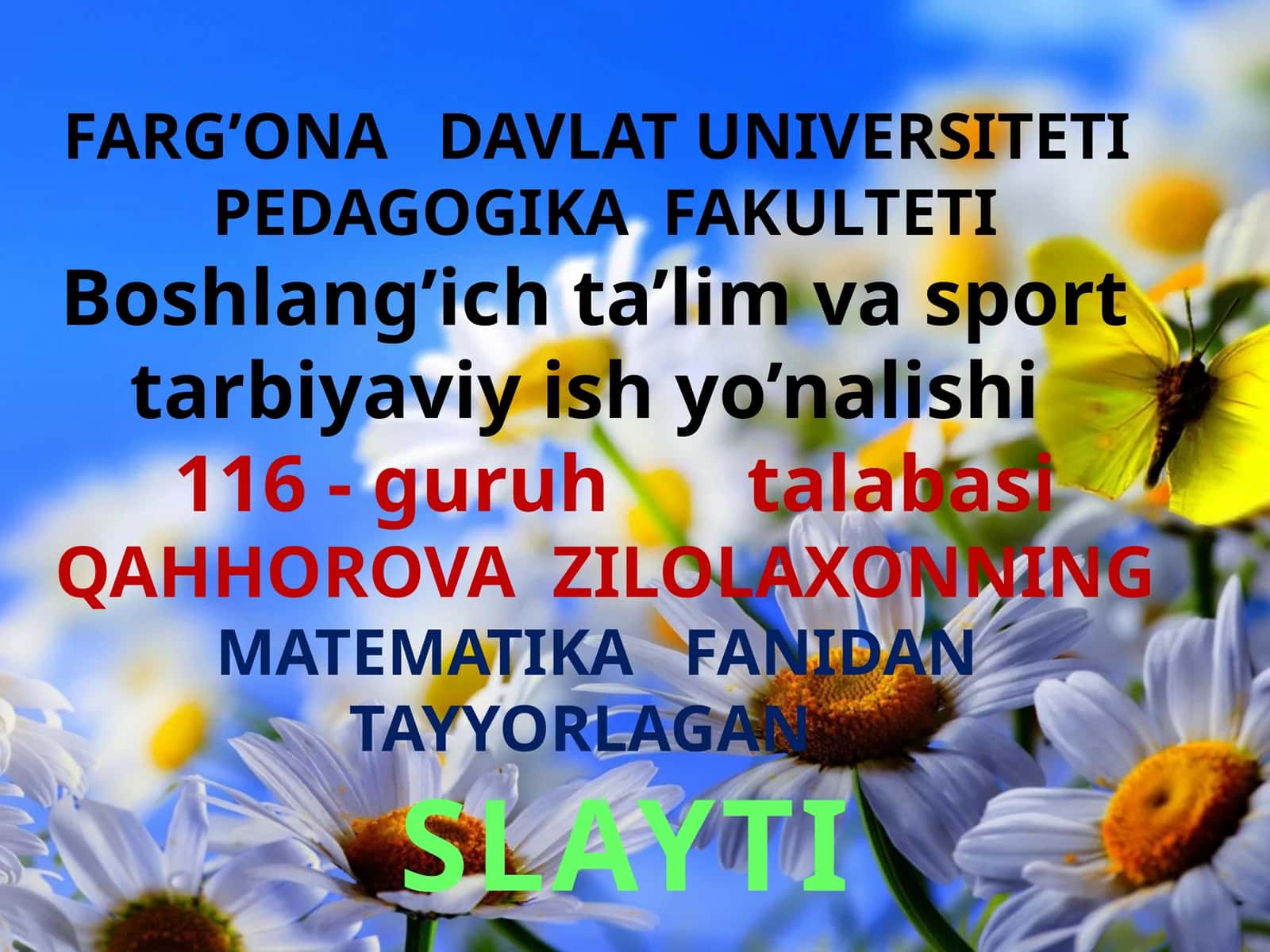 MATIMATIK FANI TA'RIFI 1