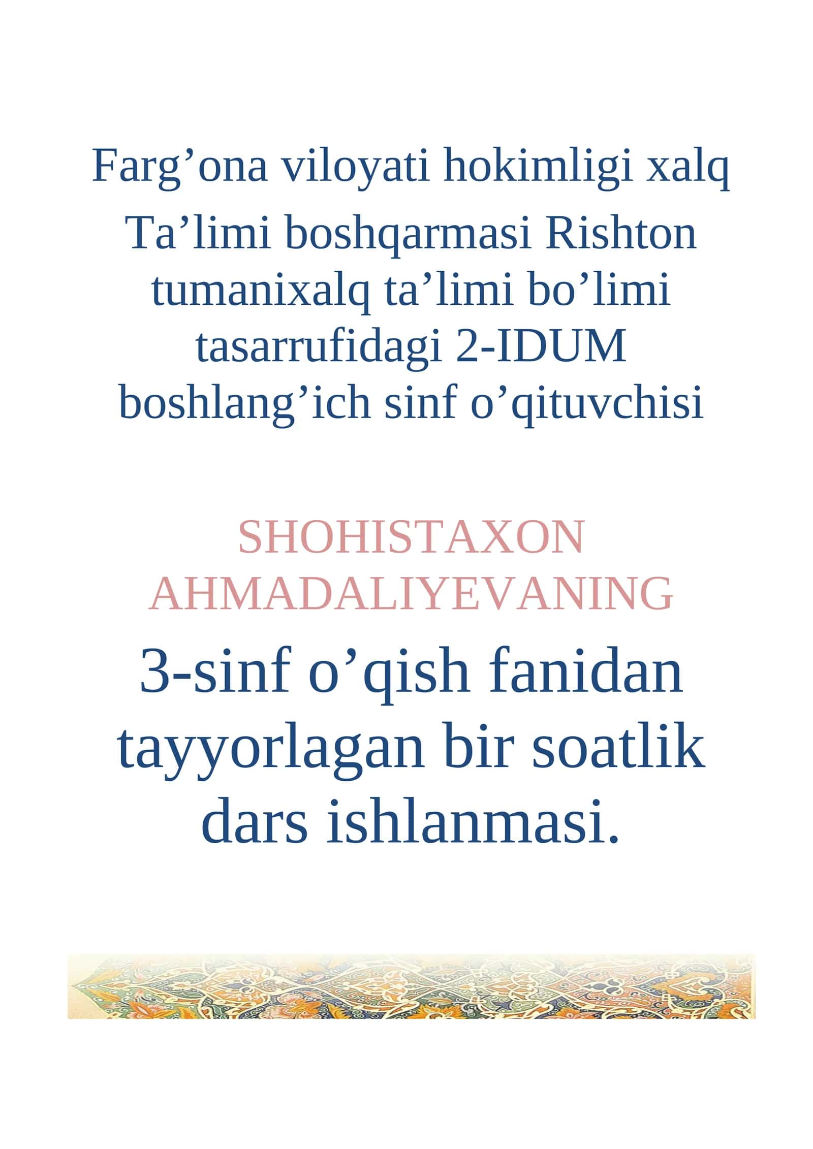 Hosil bayrami 1