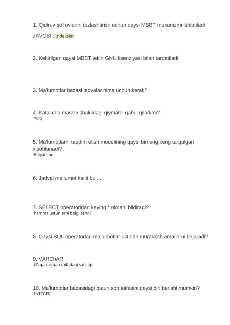 SQL asoslari 1