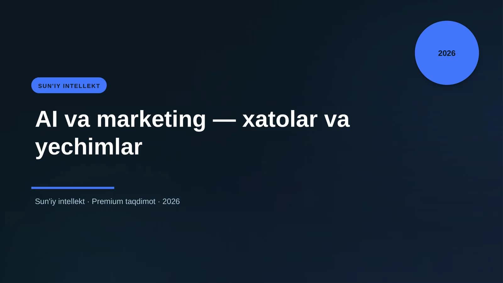 AI va marketing — xatolar va yechimlar 1
