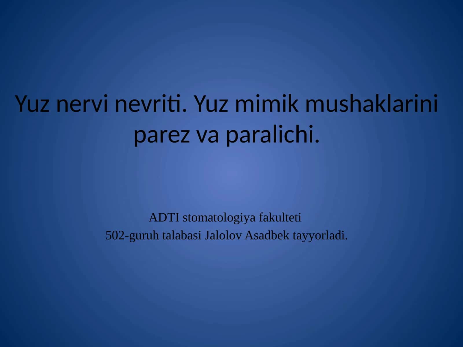 Yuz nervinevriti 1