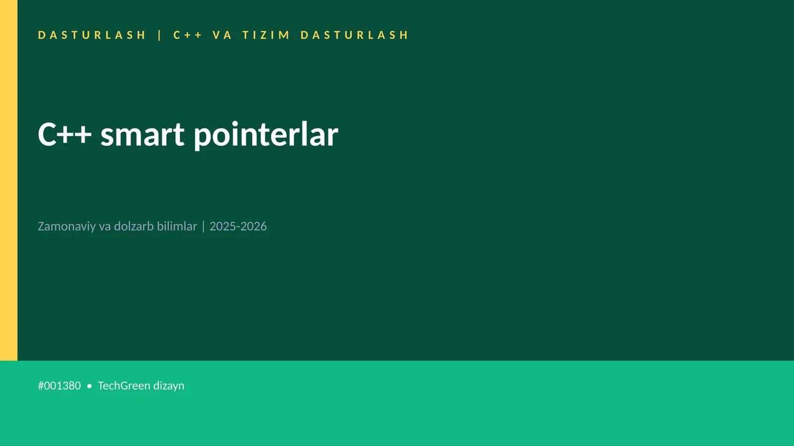 C++ smart pointerlar 1