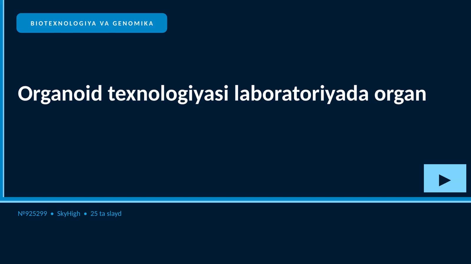 BIOTEXNOLOGIYA VA GENOMIKA 1