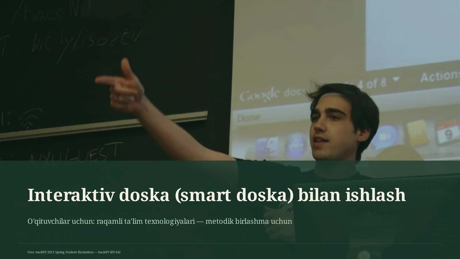 Interaktiv doska (smart doska) bilan ishlash 1