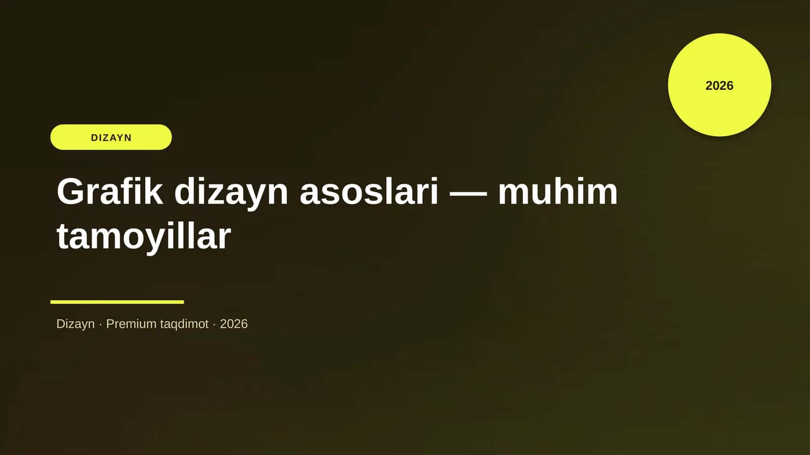 Grafik dizayn asoslari — muhim tamoyillar 1
