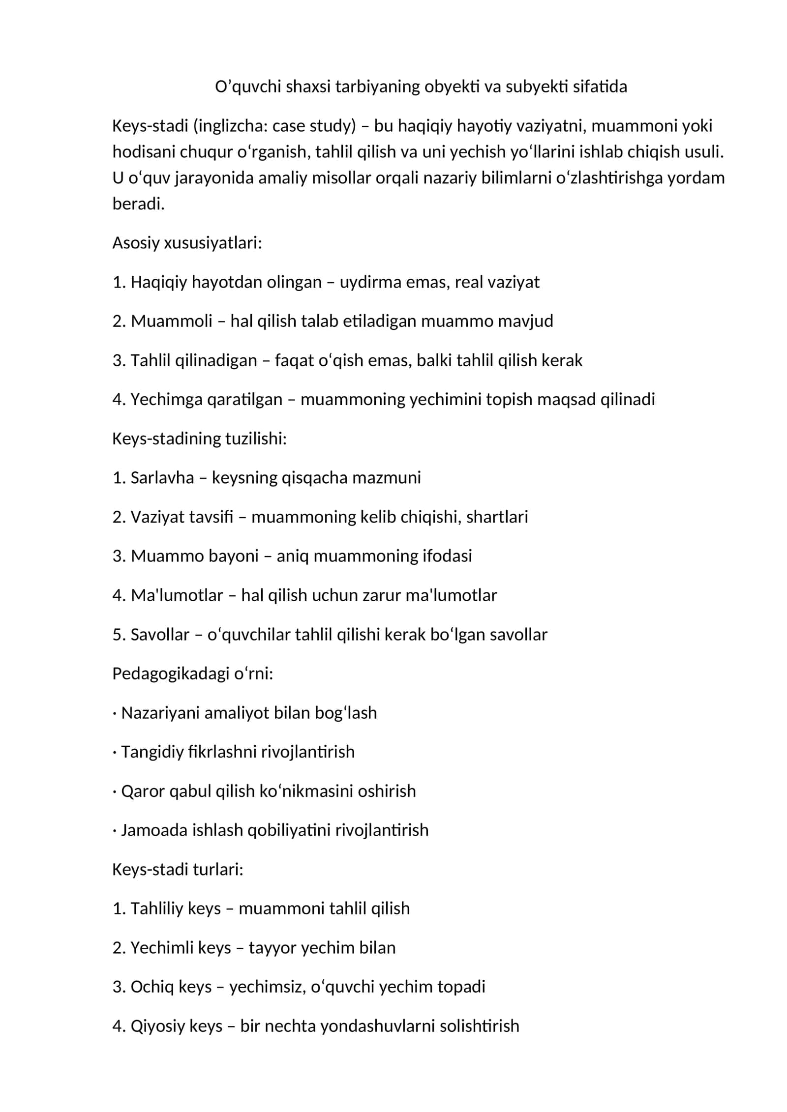 Keys-stadi (Case Study) 1