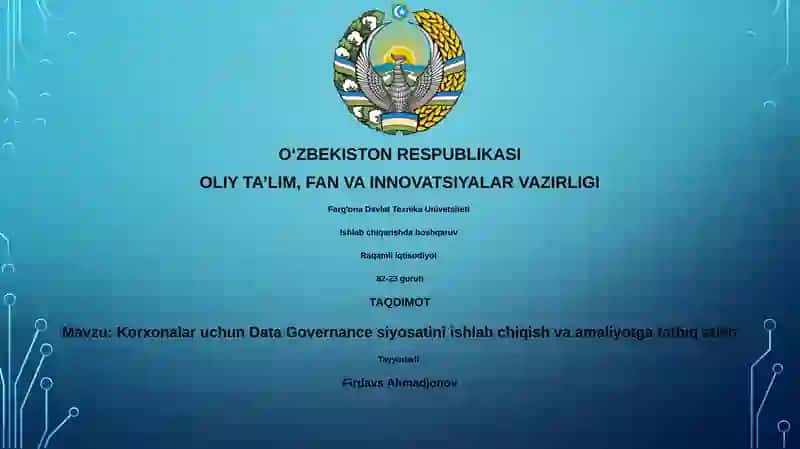 Data Governance siyosati