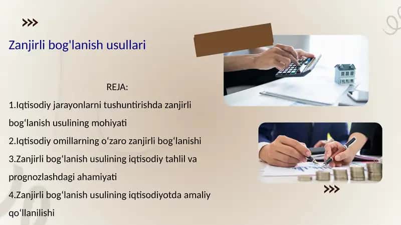 Zanjirli bog'lanish usullari 1