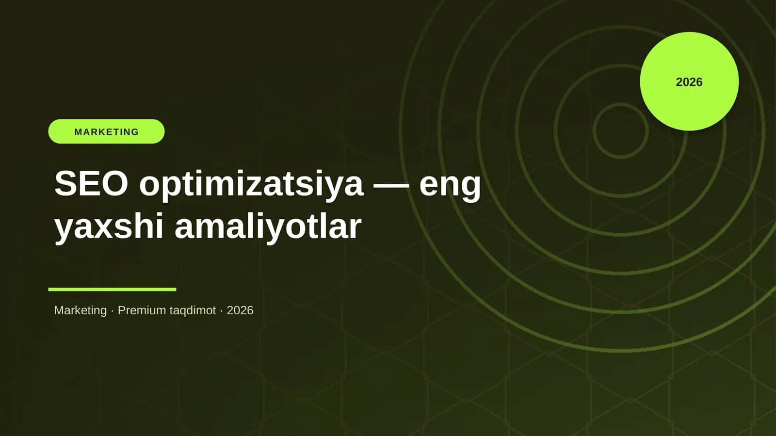 SEO optimizatsiya — eng yaxshi amaliyotlar 1