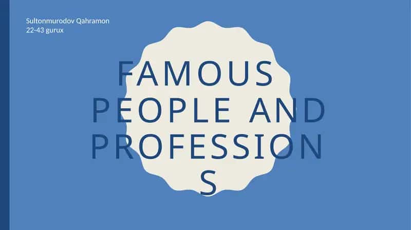 FAMOUSPEOPLEAND PROFESSIONS 1